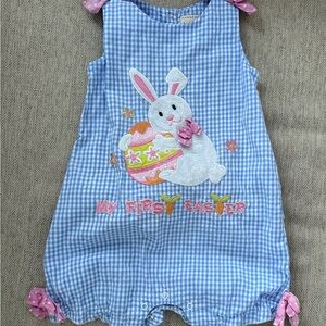 Blue and Pink Kids Pajamas with Bunny Design